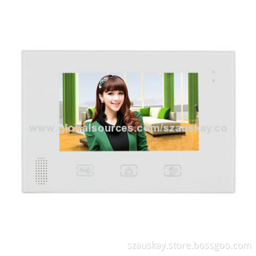 Video Door Phone, 7-inch TFT Screen, Buttons and Touch the Keys for Your Options